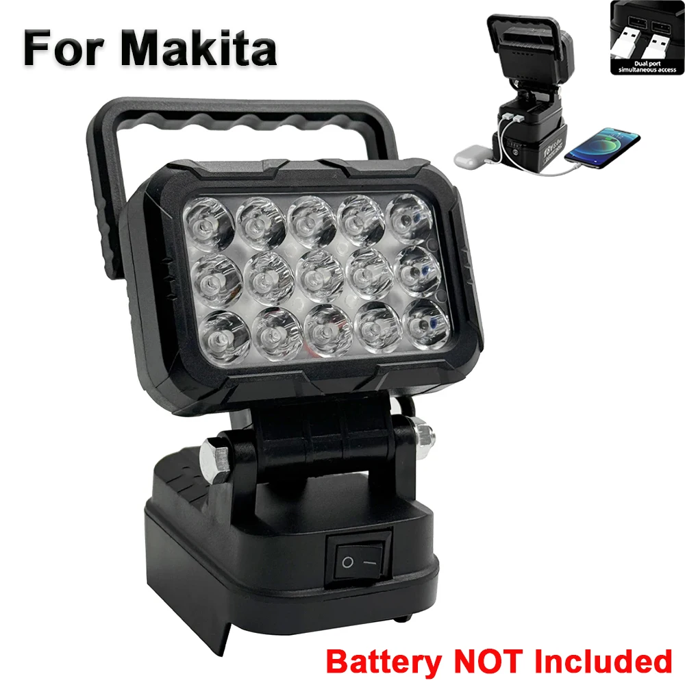 

15 Beads LED Work Light for Makita 18V Li-ion Tool – Flashlight/Spotlight/Emergency Lighting Accessory