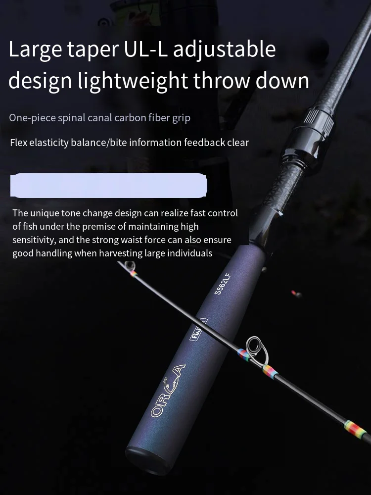 TAIGEK-ORCA canna da pesca telescopica UL-L FUJI, fiume Carp Pole Lure, fusione in mare da viaggio, carbonio, 52G, 1,53 M, 1,68 M, 1,8 m F