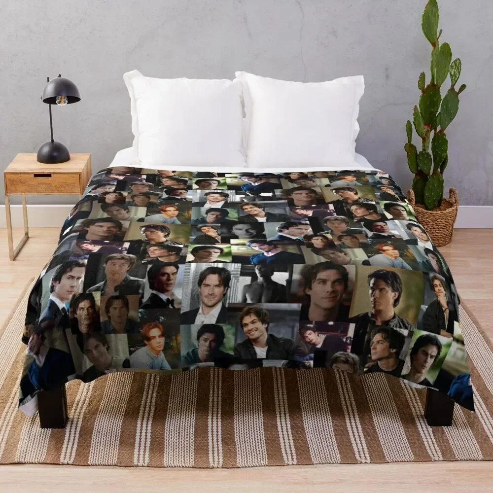 

ian somerhalder Throw Blanket Cozy Napping Blanket Gift for Mom Dad