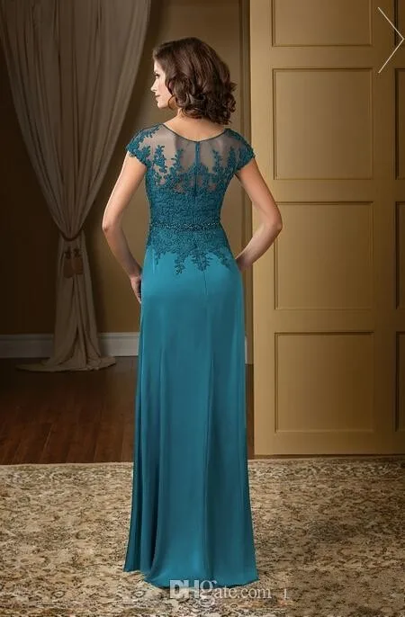 2022 new chiffon lace appliques plus size 16w in stock fast shipping beading belt beach cheap green Mother of The Bride Dresses