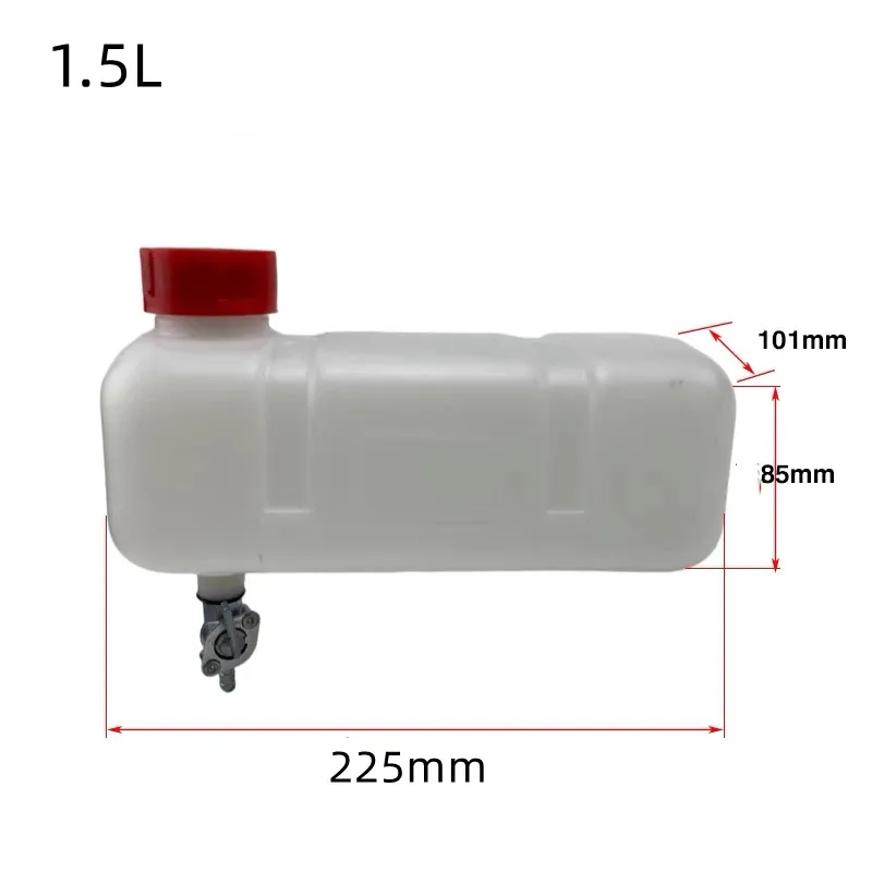 Fuel tank assembly w/ cock 1.5 Liter for Chinese 1E40F 1E43F 445F 2 stroke petrol 142F filter cap valve cock tap pump parts