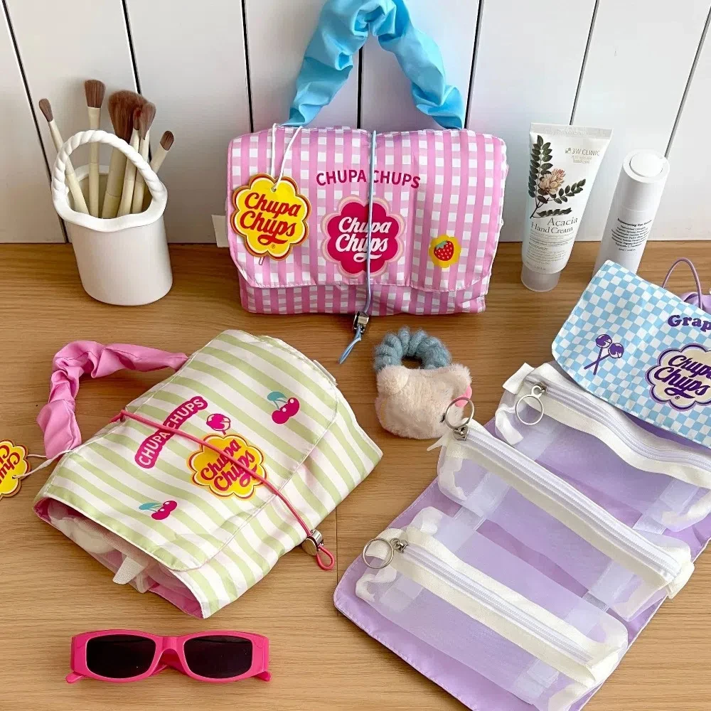 

Fashion 3 in 1 Ladies' Makeup Bag Folding Detachable Cosmetic Cases Storage Handbag Women Girl