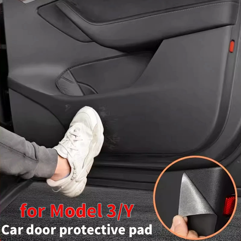 For Tesla Model 3/Y Car door anti kick pad Door panel protective pad Anti stepping anti dirt pad