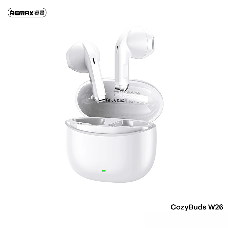 Auricolari Bluetooth wireless serie REMAX CozyBuds W26 Keyzou, effetti sonori ad alta fedeltà ad alte prestazioni, comfort semi-in-ear