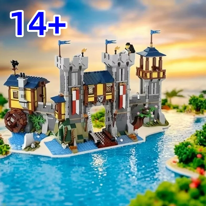 متوفر في ديكور المنزل ثلاثة في واحد من قلعة القرون الوسطى مناسبة لتزيين سطح المكتب 31120 مجموعة هدايا عيد ميلاد الأطفال #1