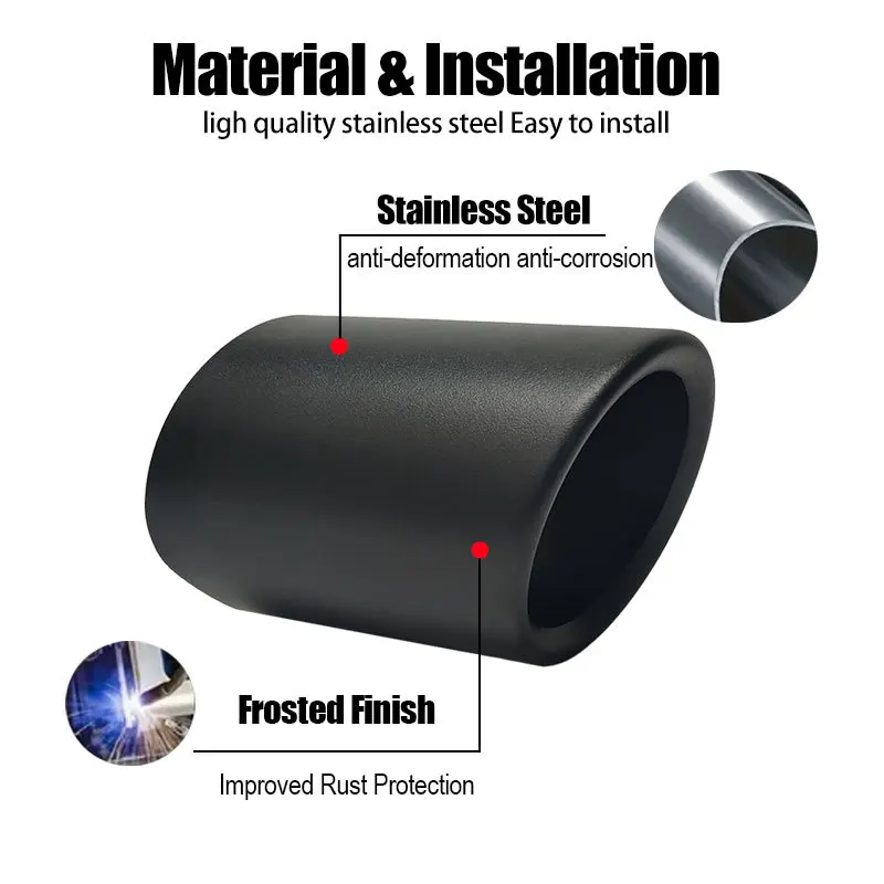 BMW 5シリーズ 520Li、523Li、535Li、528Li、325Li用 マットブラック エキゾーストテールパイプ