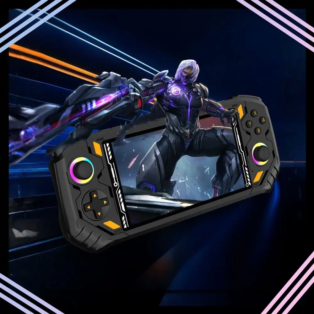 

Портативная игровая консоль RG56 PRO Retro Video Game Player Mini с 5,5-дюймовым IPS-экраном 1280x720, процессором RK3562, Wi-Fi и Bluetooth.