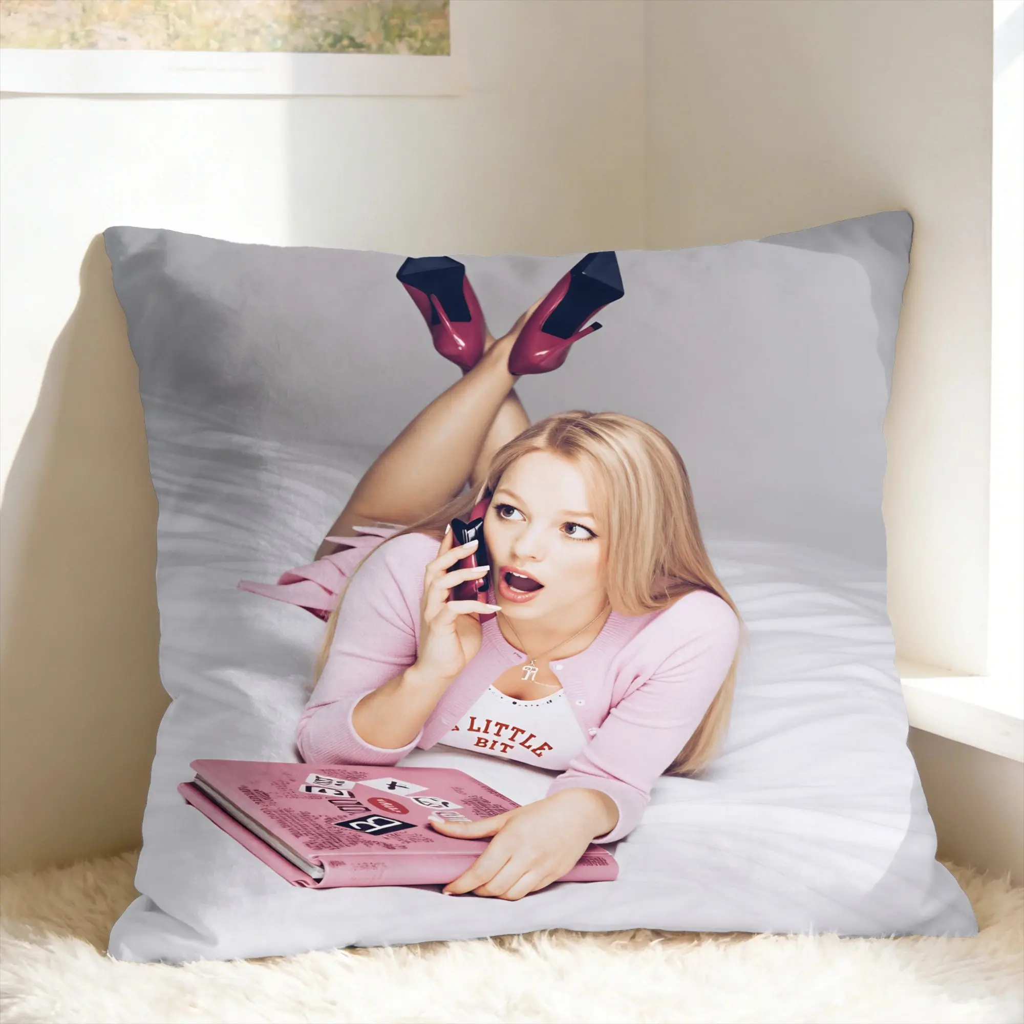 M-Mean Girls B-Burn Book Pillow Case  Kawaii Pillow Cover Soft Pillowcases For Sofa Bedroom Home Decor