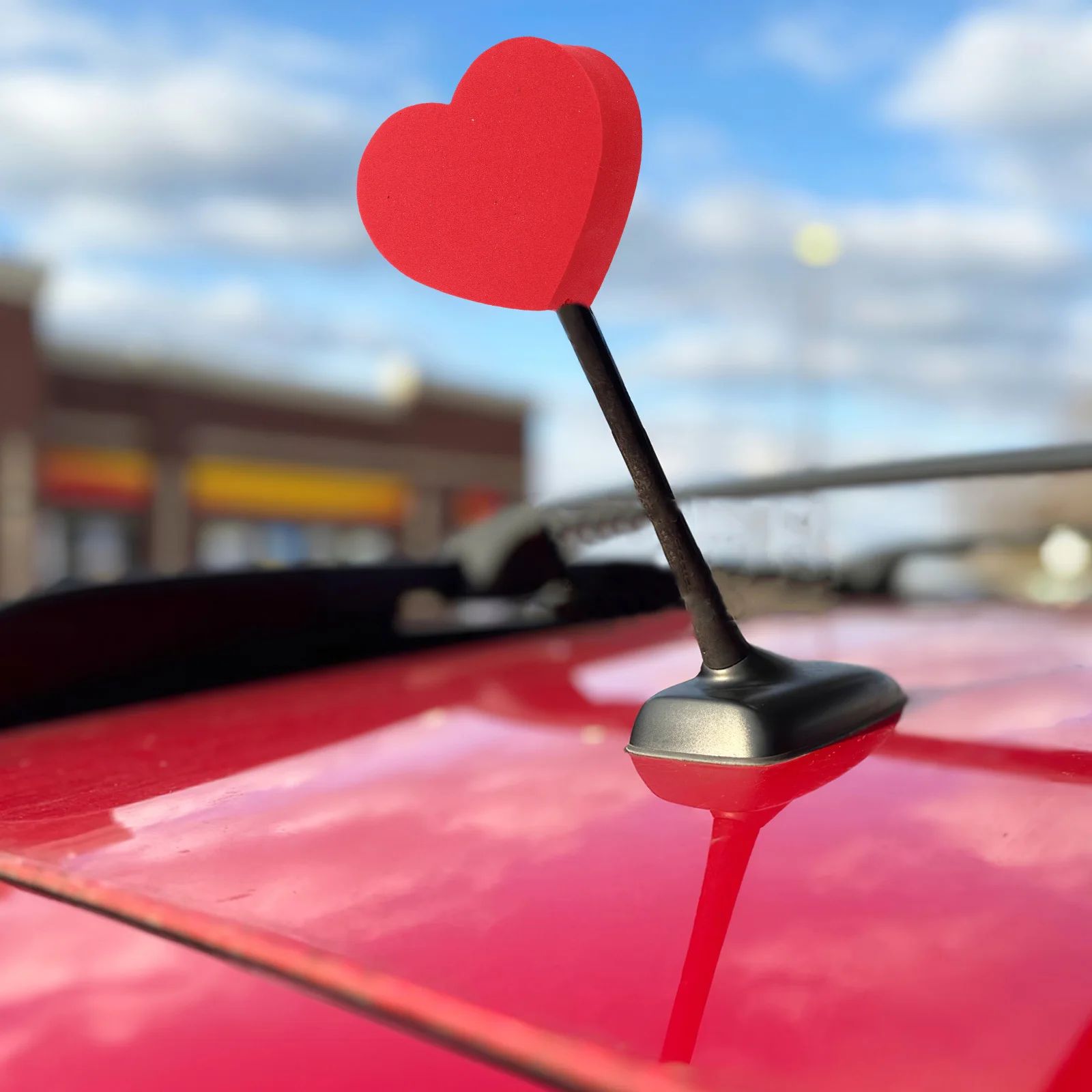 

5 шт. легких и безопасных милых украшений для автомобильной антенны в форме сердца, водонепроницаемый аксессуар для внедорожников и автомобилей