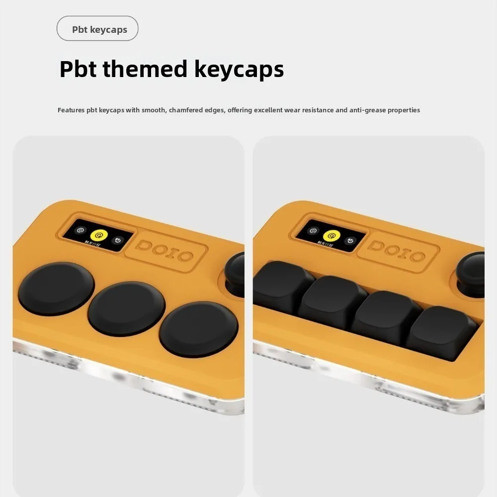 DOIO KBGM-M03-HE Magnetic Keyboard Wired Rapid Trigger RT 0.05mm Hot Swap Low Profile Aluminum VIA Programmable Gaming Accessory