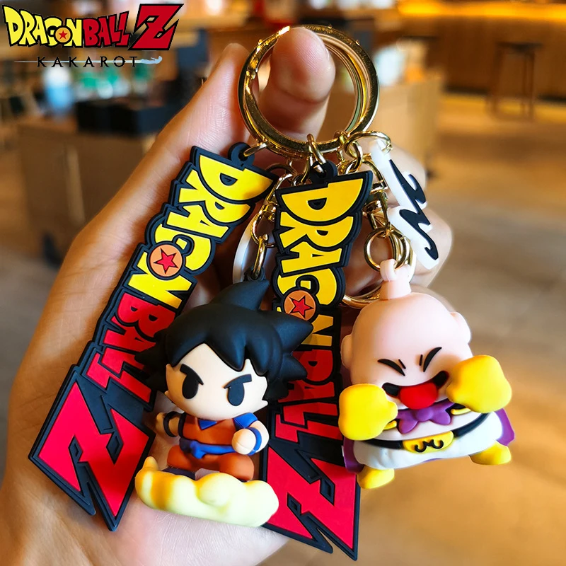 Dragon Ball Z Anime Key Chain Super Saiyan Son Goku Bulma Broly Piccolo Majin Buu Series Bag Pendant Keyring Toys for Boy Gift