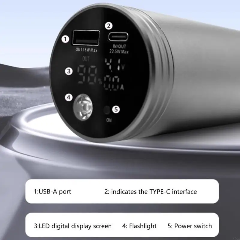 Battery Charging Shell with Flashlight 46950 Battery Holder(Battery Not Include) 