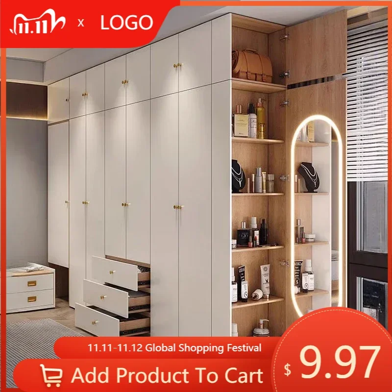 Doors Nordic Drawer Wardrobe Ideas Luxury Exhibit Bedroom Closet Wardrobes Cabinet Shelves Rangement Chambre Bedroom Furniture