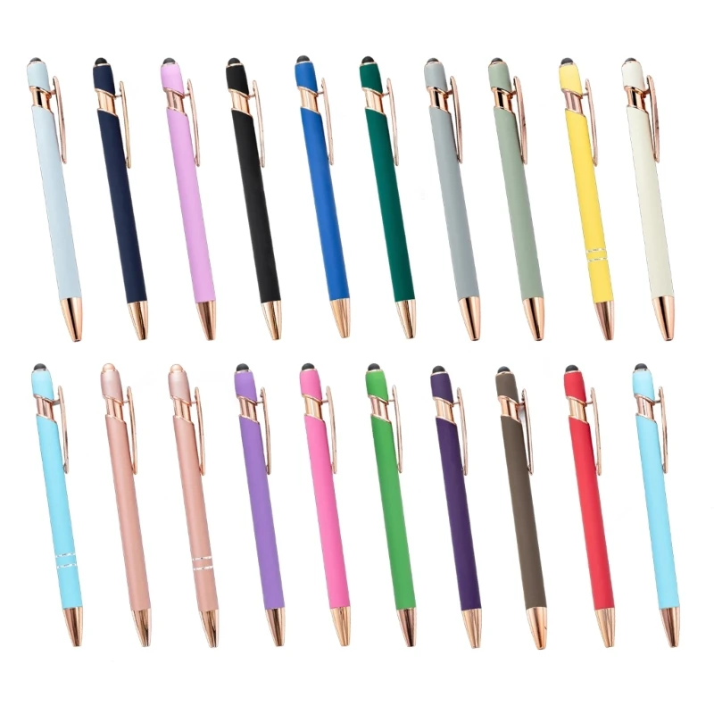 

20Pcs Retractable Metal Ballpoint Pen with Metal Pen Clip 1.0MM Tip Write Smoohtly Office Signing Pen Guest Sign In Pen