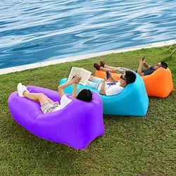 Inflatable Lazy Sofa Inflatable Couch Portable Beach Chair Nylon Lazy Sleeping Sofa Air Mattress Outdoor Furniture Sleeping Bag