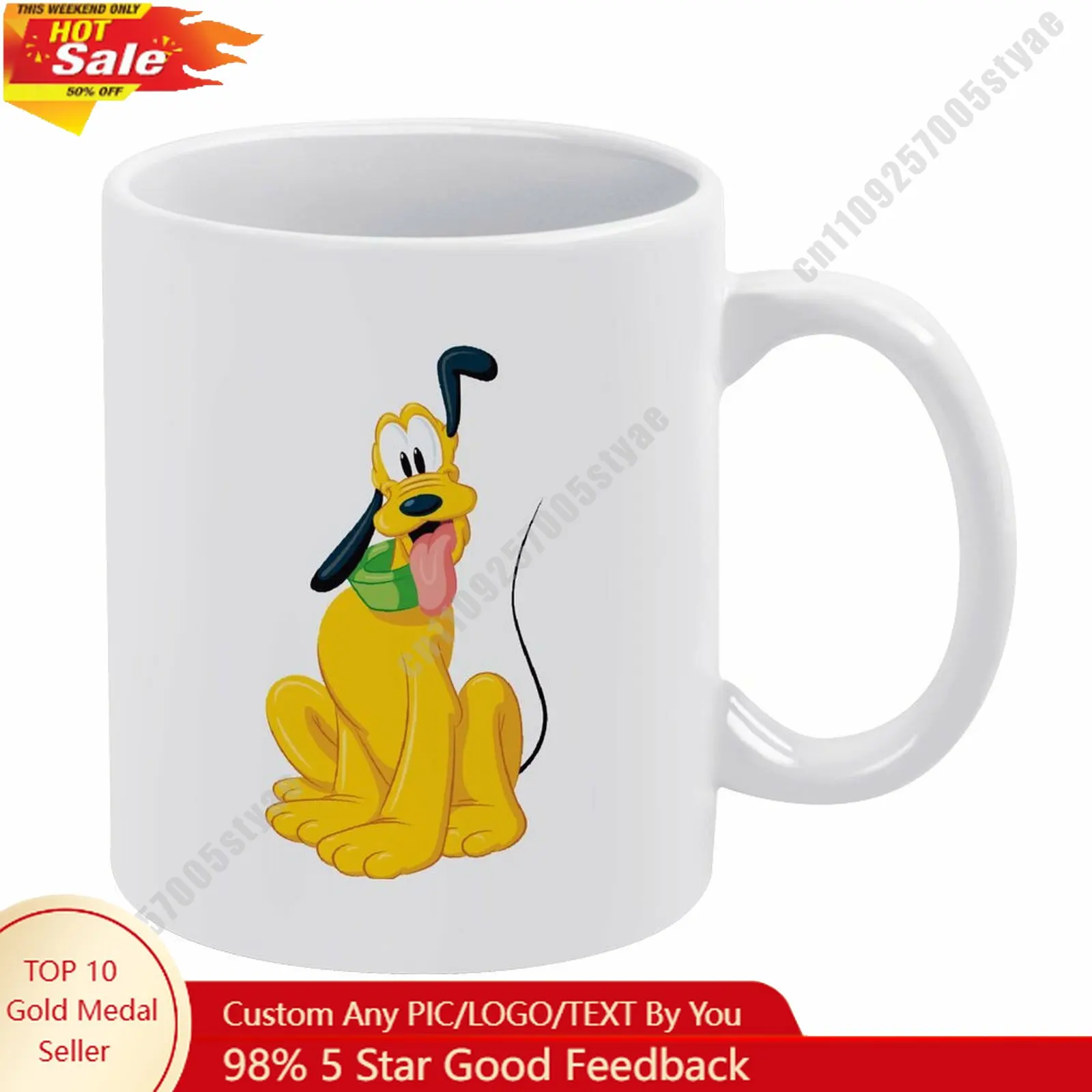

Pluto Mug Disney Cartoon Customization Upload Your Own Image Logo Text Coffee Cup Holidays Birthday Ceramic Cup