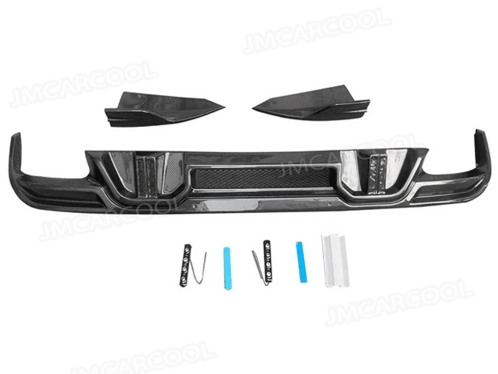 ألياف الكربون الحقيقية الناشر الخلفي الخائن الجانبية لسيارات BMW F95 X5M F96 X6M 2020 2021 2022 2023 2024 قطع غيار السيارات الخارجية ضبط السيارات