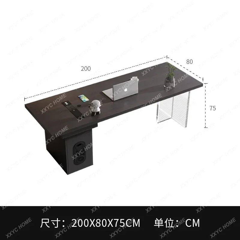 

Компьютерный стол для руководителя, письменный стол, подвесной стол, легкий роскошный стол из массива дерева
