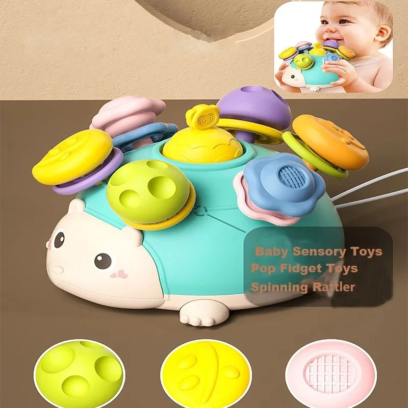 Montessori Sensorisch Speelgoed Baby Draaiende Fijne Motoriek Speelgoed 0 6 12 Maanden Peuter Egel Pop Fidget Spinner Speelgoed Voor Kinderen 2-4