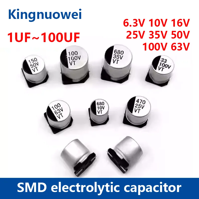 6.3V 10V 16V 25V 35V 50V 63V 100V Capacitor SMD 1UF 2.2UF 4.7UF 10UF 22UF 33UF 47UF 100UF 220UF 330UF 470UF 680UF Capacitor SMD