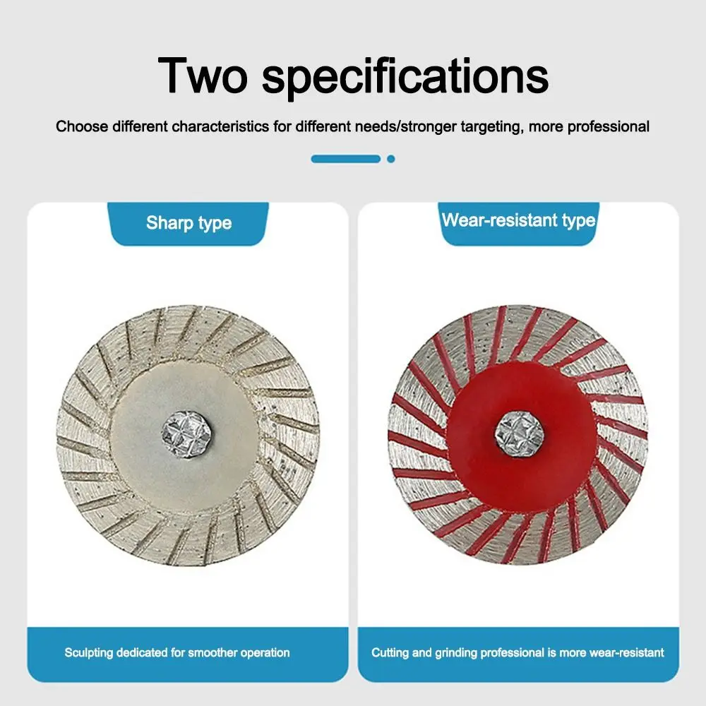 40mm Diamond Cutting Disc 6mm Shank Durable Sanding Disc Circular Thread Cutting Disc For Wood Metal Stone Granite Marble