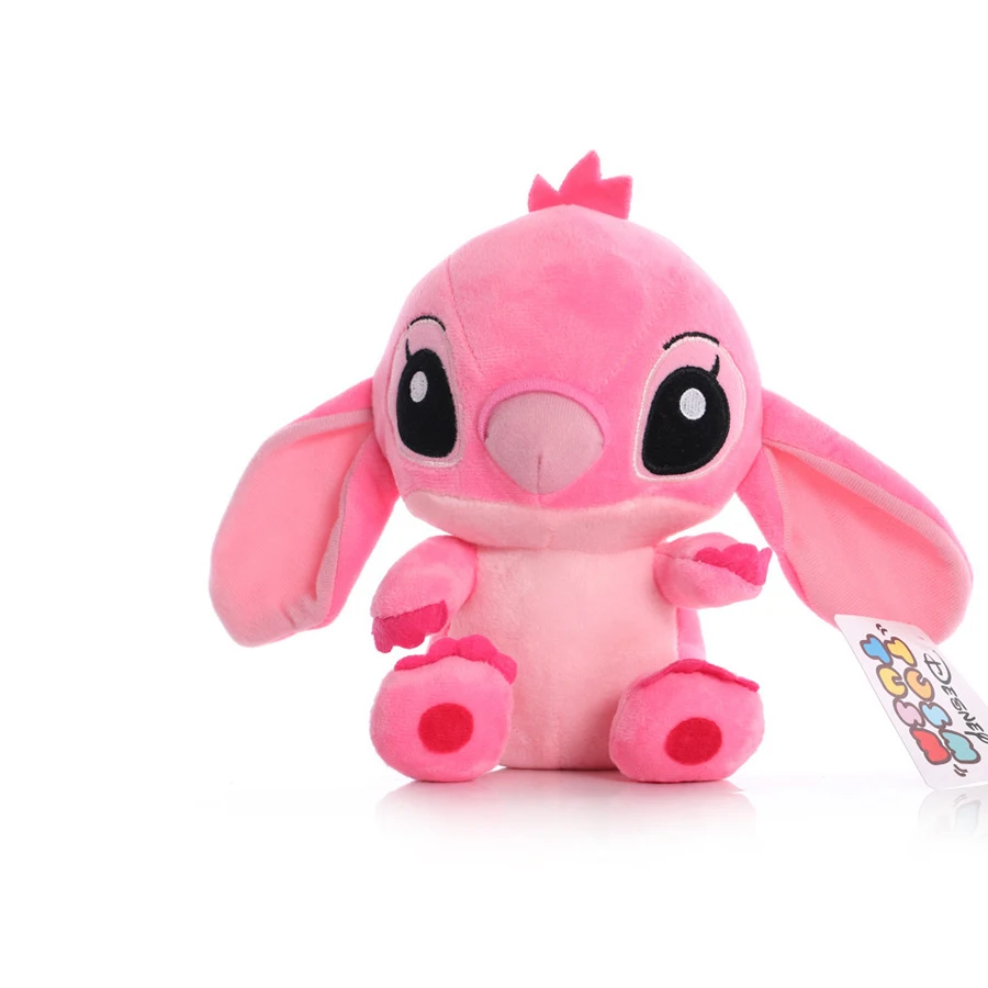 Disney-figura de felpa de Lilo y Stitch para niños, juguete de costura de felpa, Bolsa Escolar, regalo de cumpleaños, 20cm