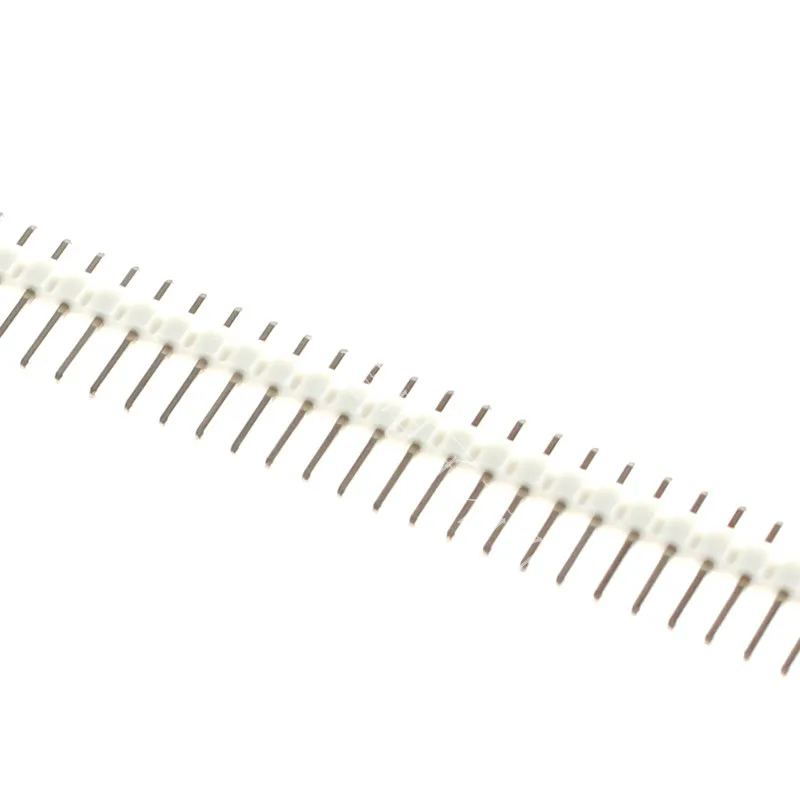 10pcs 40 pin Breakable Pin Header 2.54mm Single Row Male Header Connector Kit PCB Pin Strip for Arduino