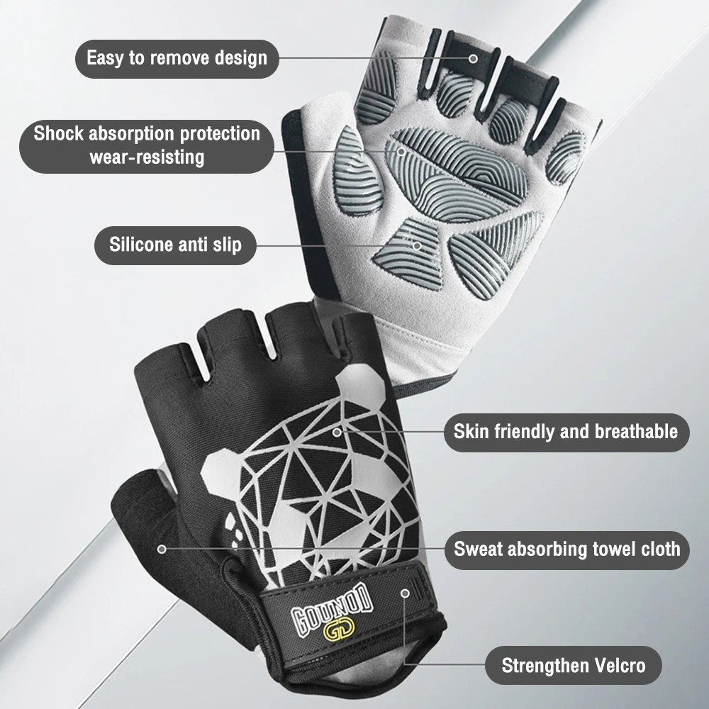 Professional Fitness Gloves Half-finger Sports and Cycling Gloves Unisex Shock Absorption Prevents Abrasions To The Palms