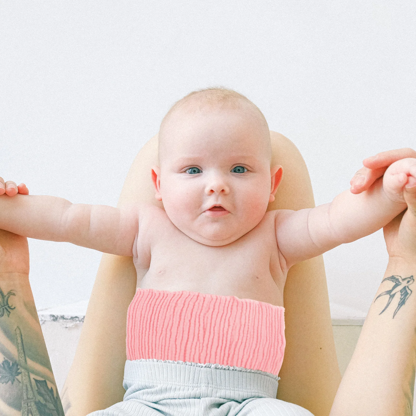 

5 шт., детский шнур для пупка, хлопковая повязка для живота для новорожденных, теплая защита, многоразовая защита для живота для младенцев, дышащая, мягкая