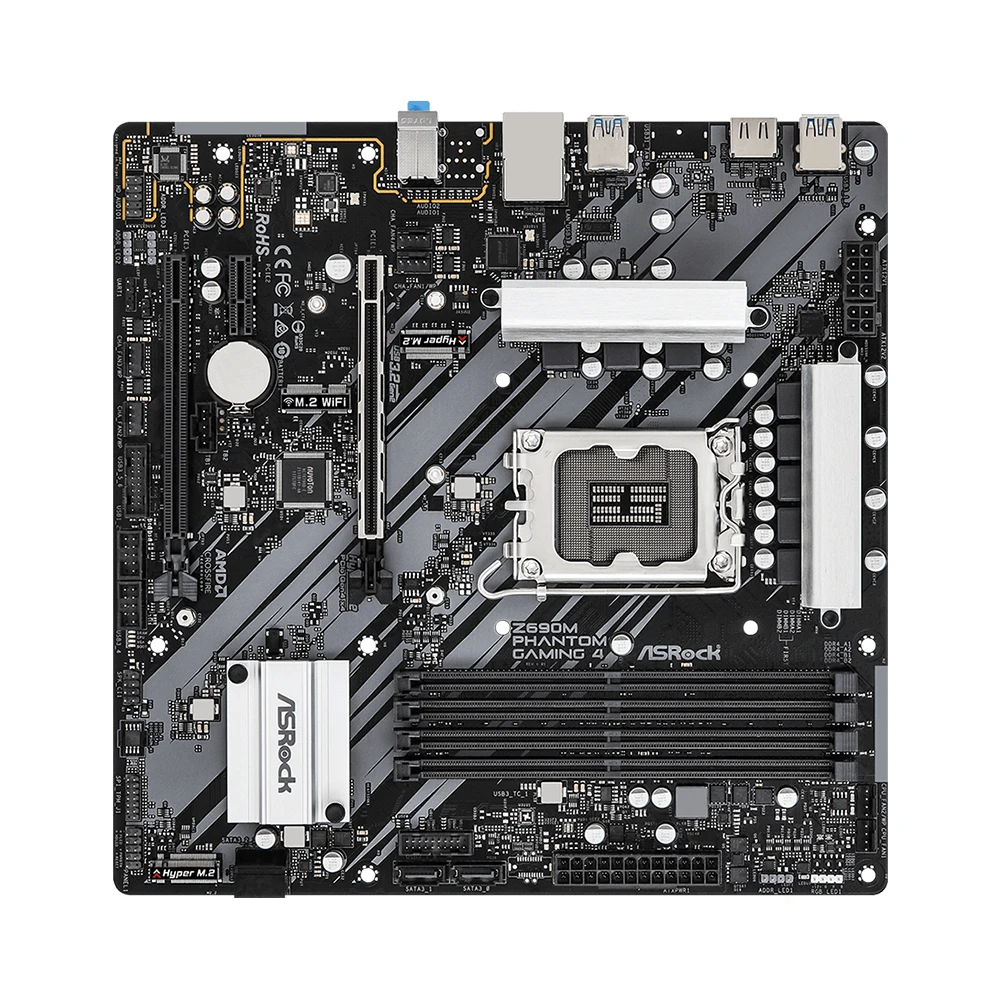 Z690M PHANTOM GAMING 4 ASROCK Motherboard Z690 LGA1700 Support CPU I9-14900K I7-13700K/KF I7-12700K I5-12400F DDR4 M.2 Micro ATX