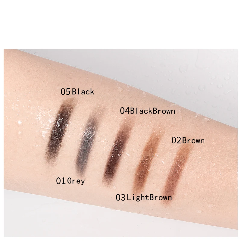 5 sztuk ostrych, trójkątnych kredek do brwi Qin Yan, naturalnie wyszczuplających, trwałych i łatwych w użyciu, idealnych dla początkujących.