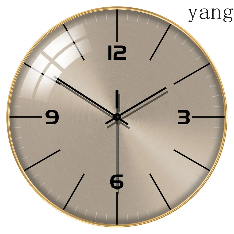LH living room modern simple clock wall-mounted high-end clock light luxury silent quartz clock
