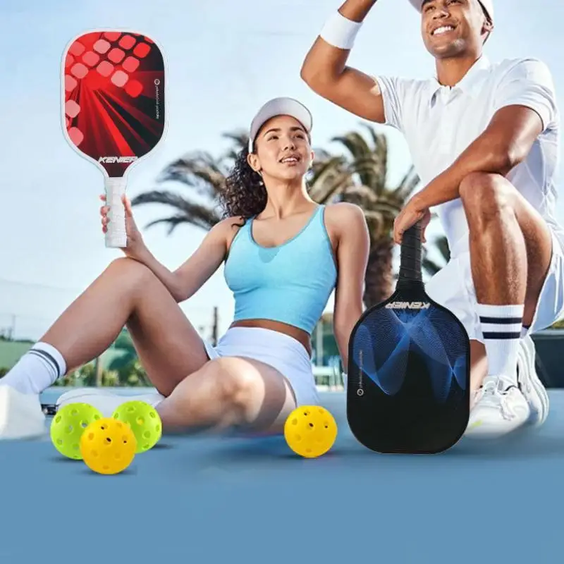 

Профессиональный набор для пиклбола, деревянные ракетки для 2 игроков, 4 мяча, ракетки для пиклбола, наборы мячей, портативная сумка