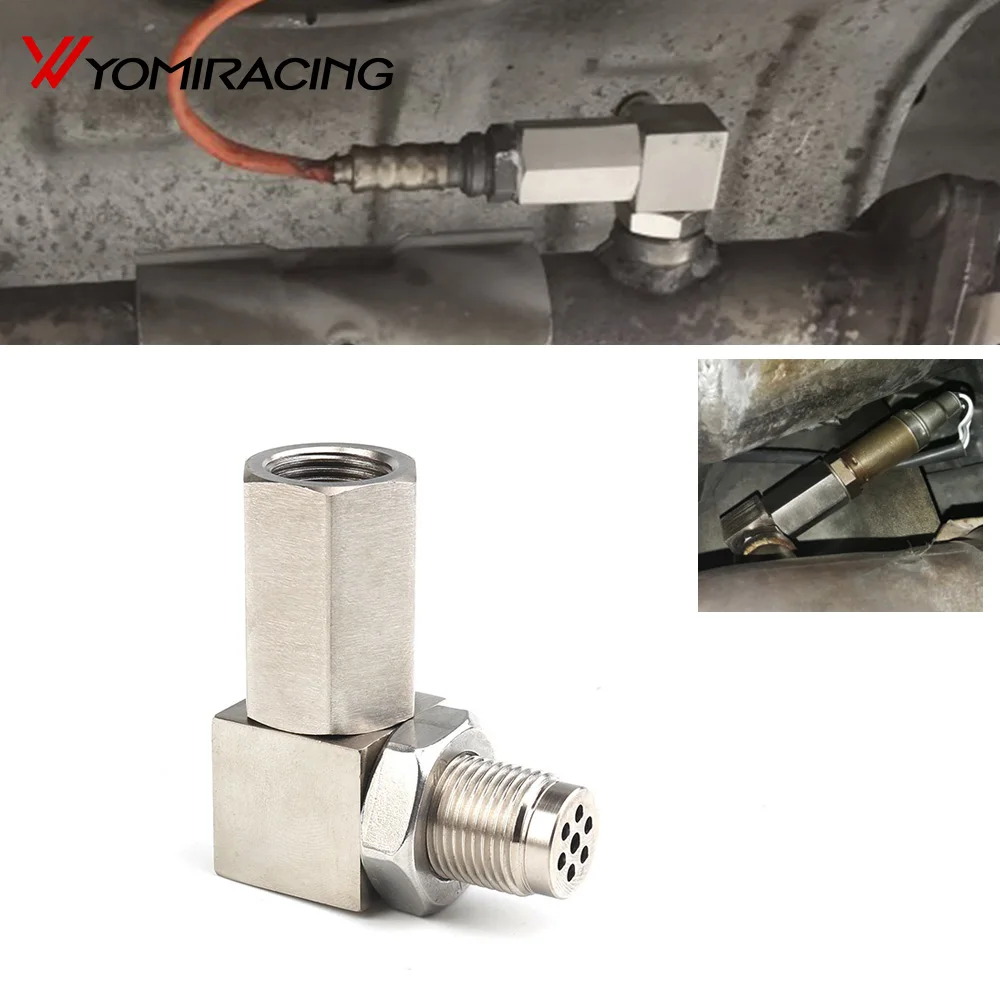 Universal Oxygen Sensor Extender 90 Degree 02 Bung Extension Catalytic Converter O2 Oxygen Sensor Spacer