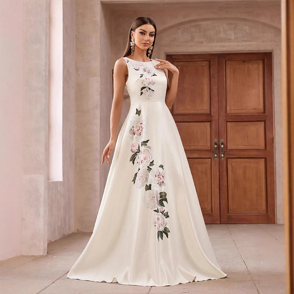 

MT009 Summer Women's Printed Long Dress