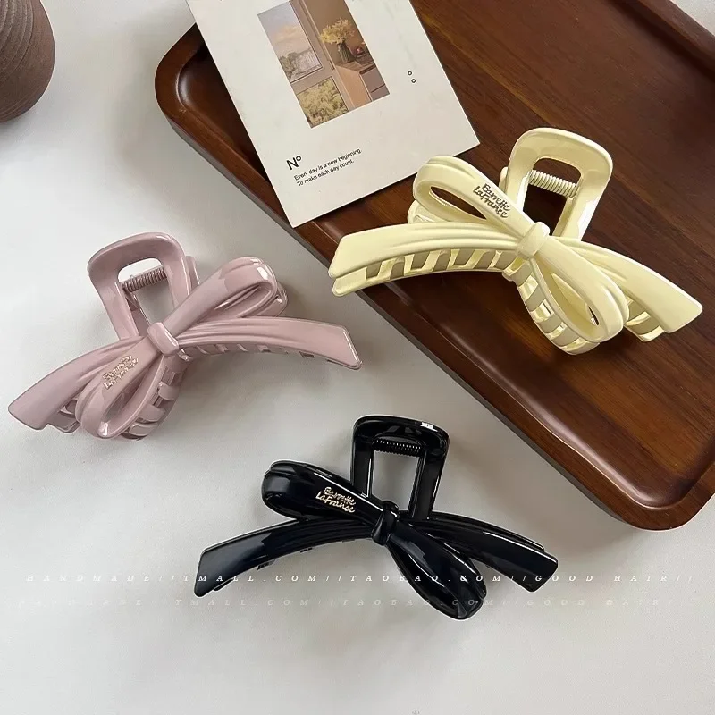 Clip per artigli per capelli con fiocco a farfalla coreano Donna Dolce coda di cavallo alta Mezza legata Clip per capelli con squalo Accessori per capelli alla moda Regali per studenti