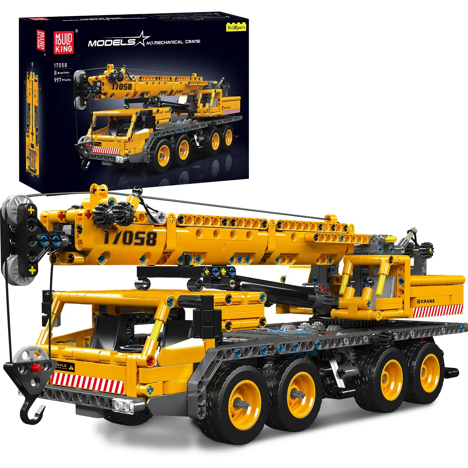 

997Pcs City Mobile Crane Truck Toy Building Set Adults Construction Vehicle Model Blocks Kit Gifts for Childrens Boys Ages 8+