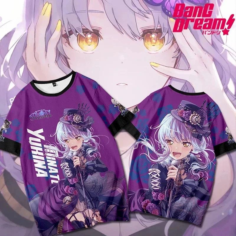 Anime BanG Dream! It's MyGO Roselia 3D Print Men's/Women's T Shirt Fashion Afterflow Band Tee Shirt Kid Cartoon Short Sleeve Top