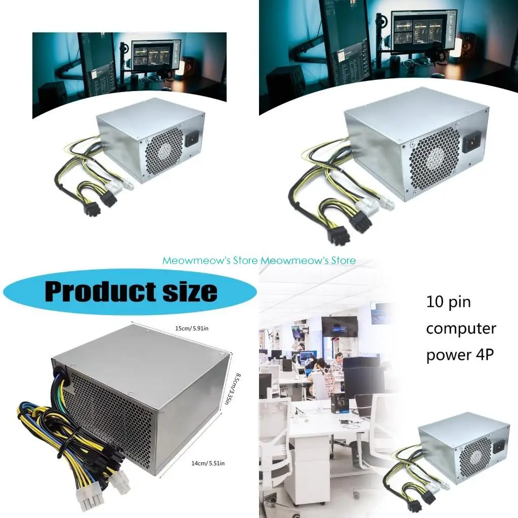 

W91A 10Pin 500W Desktop Power Supply Unit for ThinkStation P340 P348 M90t P350 5P51D77197 5P50V03218 5P50V03181 HK600-11PP