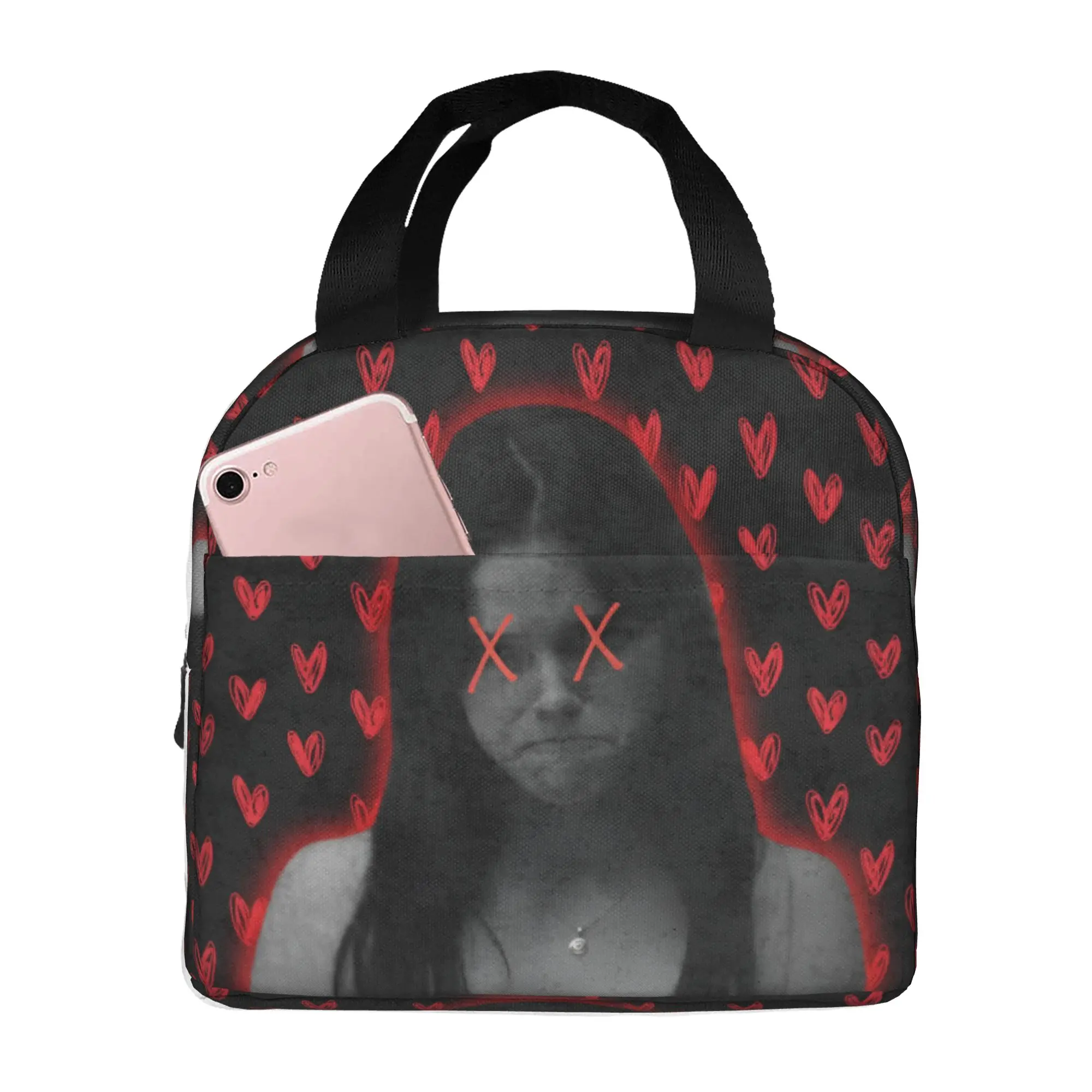 O-Obsessions Portable Lunch Box for Women Multifunction Scary Film Thermal Cooler Food Insulated Lunch Bag Office Work