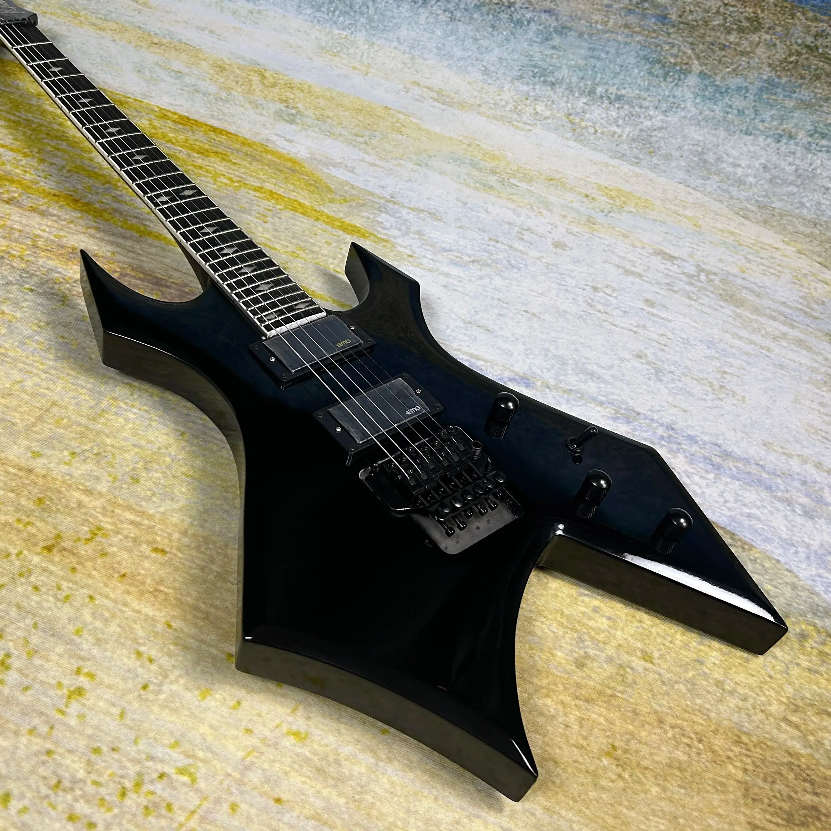 القيثارات الكهربائية فلويد روز فيبراتو جسر قفل سلسلة الجوز الماهوجني الجسم نسخة B.C.Rich #5