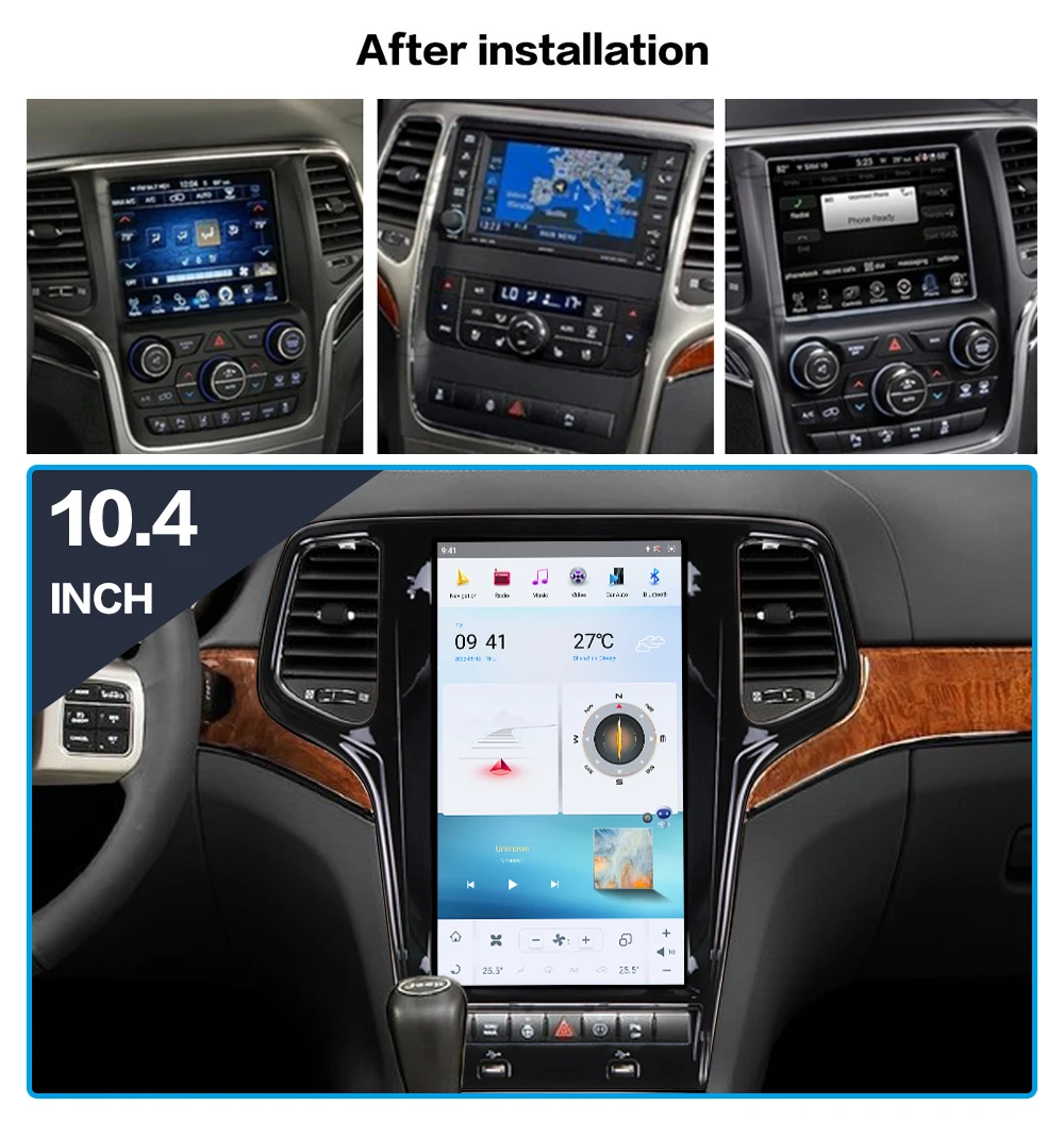 13.6'' Qualcomm 8 core For Jeep Grand Cherokee 2010-2019 Car Radio Multimedia Player Android 11.0 Auto GPS Navi Carplay Head DSP