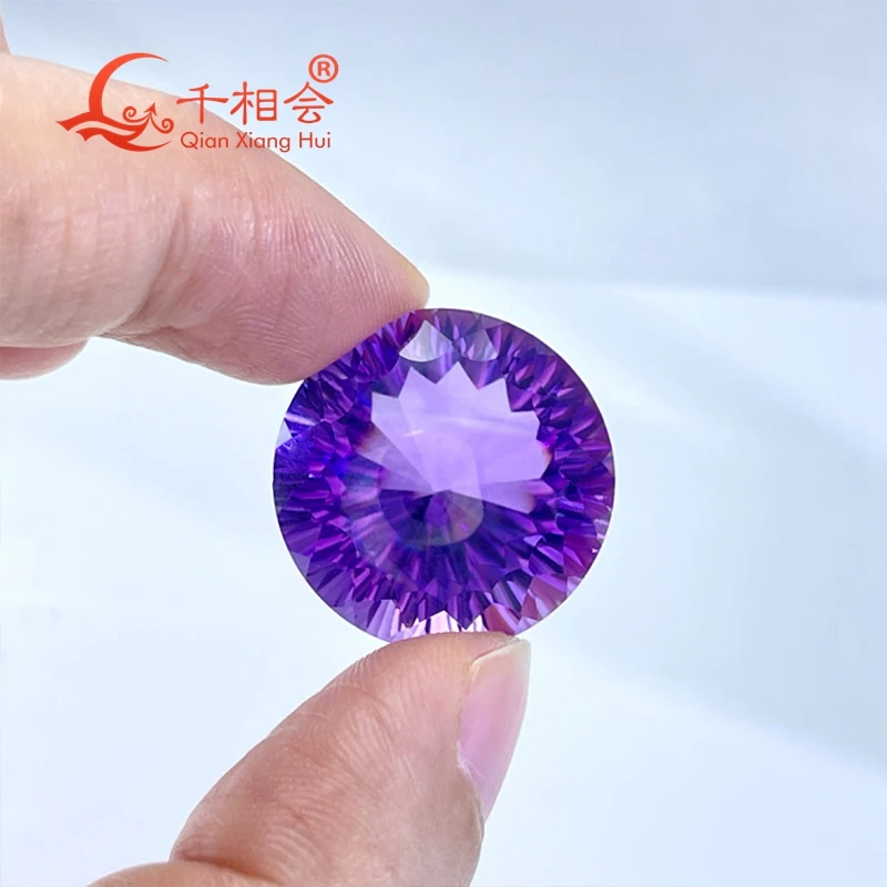 32.47ct round shape Brilliant cutting beautiful Natural Amethyst gemstone loose stone for jewelry making with GRC certificated