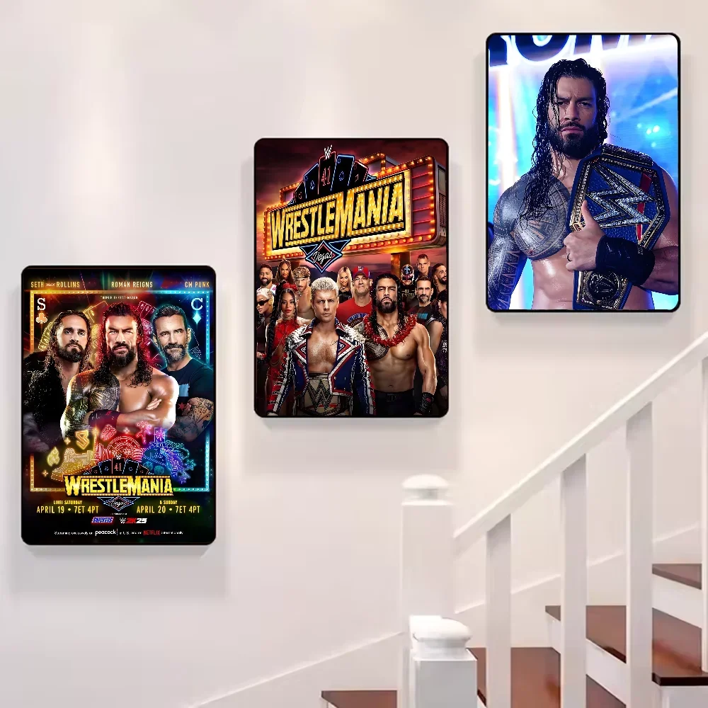 حار W-wwe المشارك الجمالية قماش اللوحة الملصقات والمطبوعات جدار صورة فنية لتزيين غرفة المعيشة