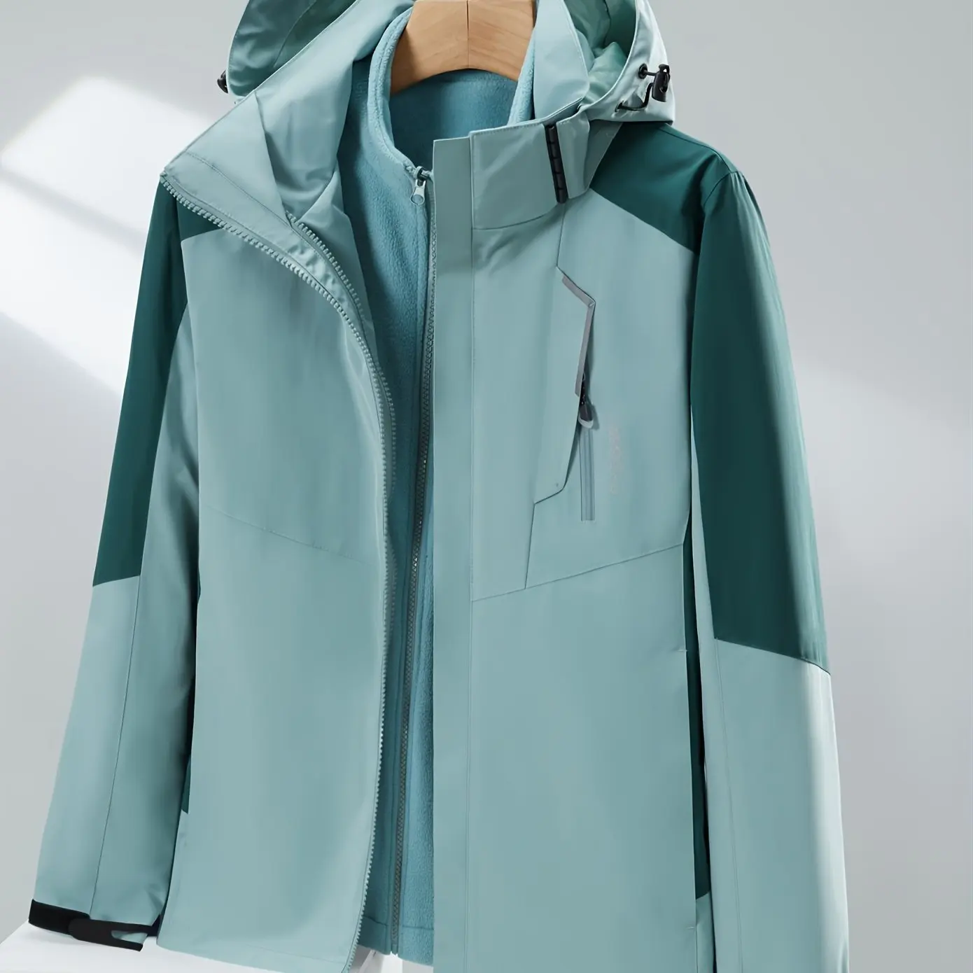 

Women's Outdoor 3-In-1 Jacket, Waterproof & Windproof Hard Shell Jacket & Fleece Thermal Inner Jacket