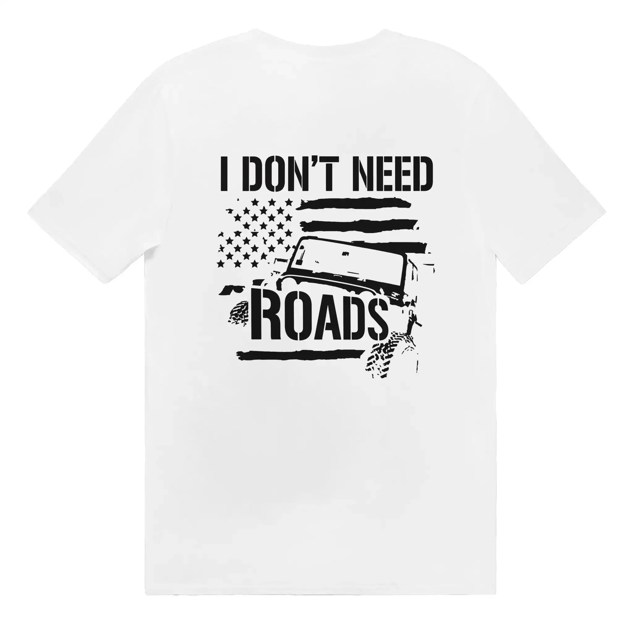 Unisex T-shirts for Men Women Summer Tees Cotton Luxury brand vintage oversizedI Don't Need Roads T-shirt image 2