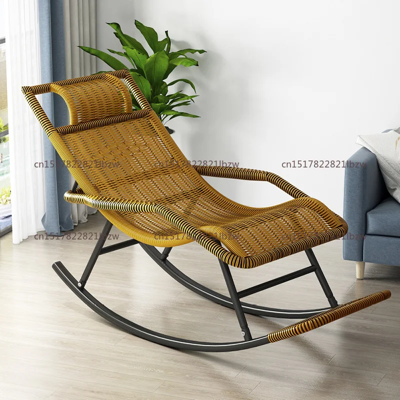 Enhance Your Leisure Time with Our Rocking Chair, Perfect for Relaxation, Naps, and Balcony Lounging, Comfort
