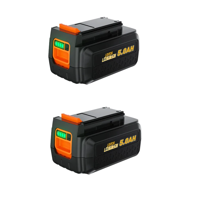 Voor Black & Decker LBXR36 40V Batterij Oplaadbare 5000mAh Met Oplader LBX2040 BL2036 LST136 LST420 LST220 L50 Elektrisch gereedschap