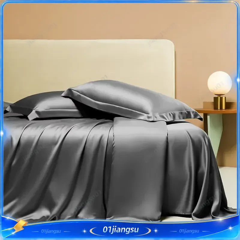 Svetanya Egyptian Cotton Bedding Set Queen King Twin Flat Fitted Sheet Duvet Cover Solid Color Home Textile Soft Comfortable