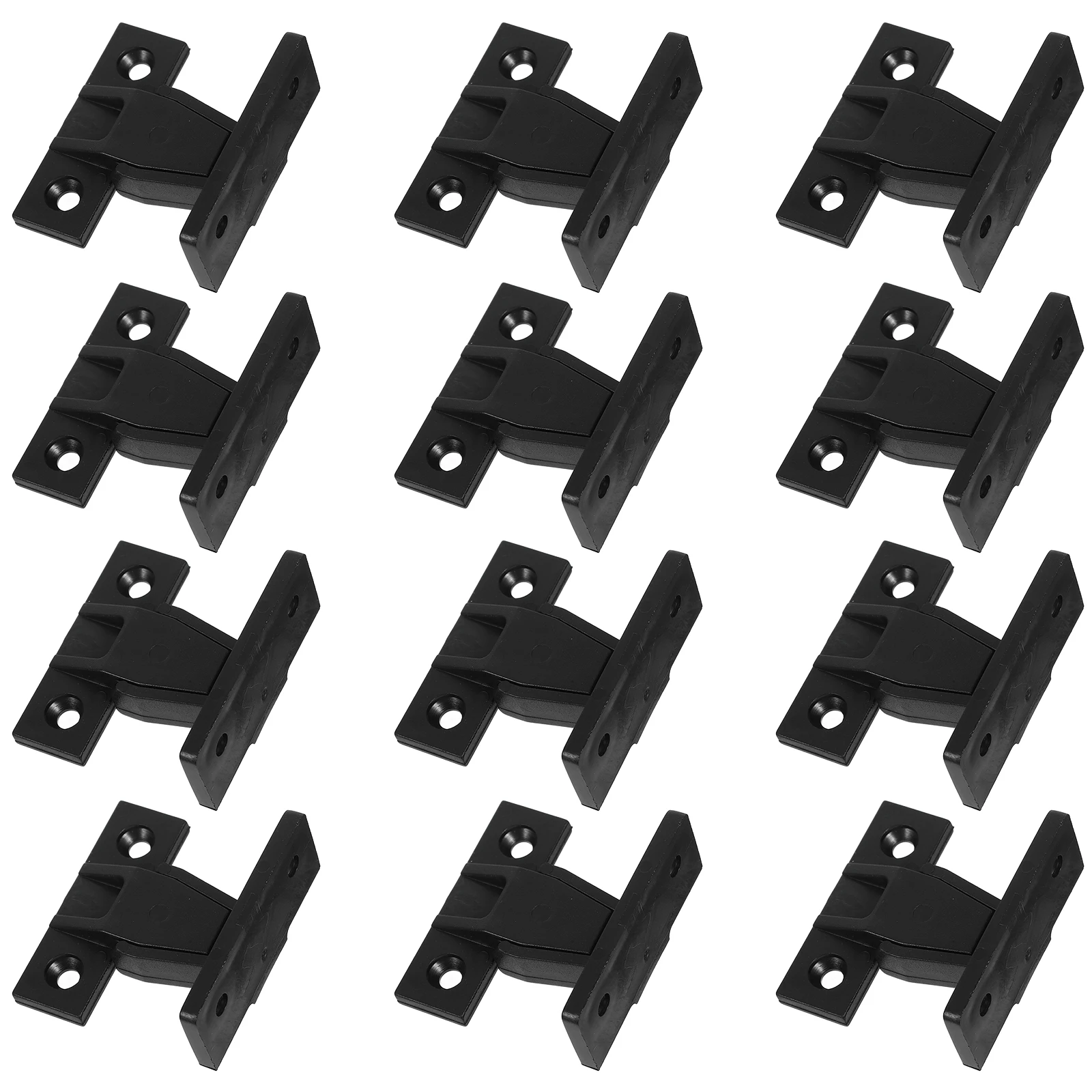 

12 Pairs Snap Connector Furniture Hardware Roman Column Connectors Clips Black Fastener Sturdy ABS Material Easy Installation